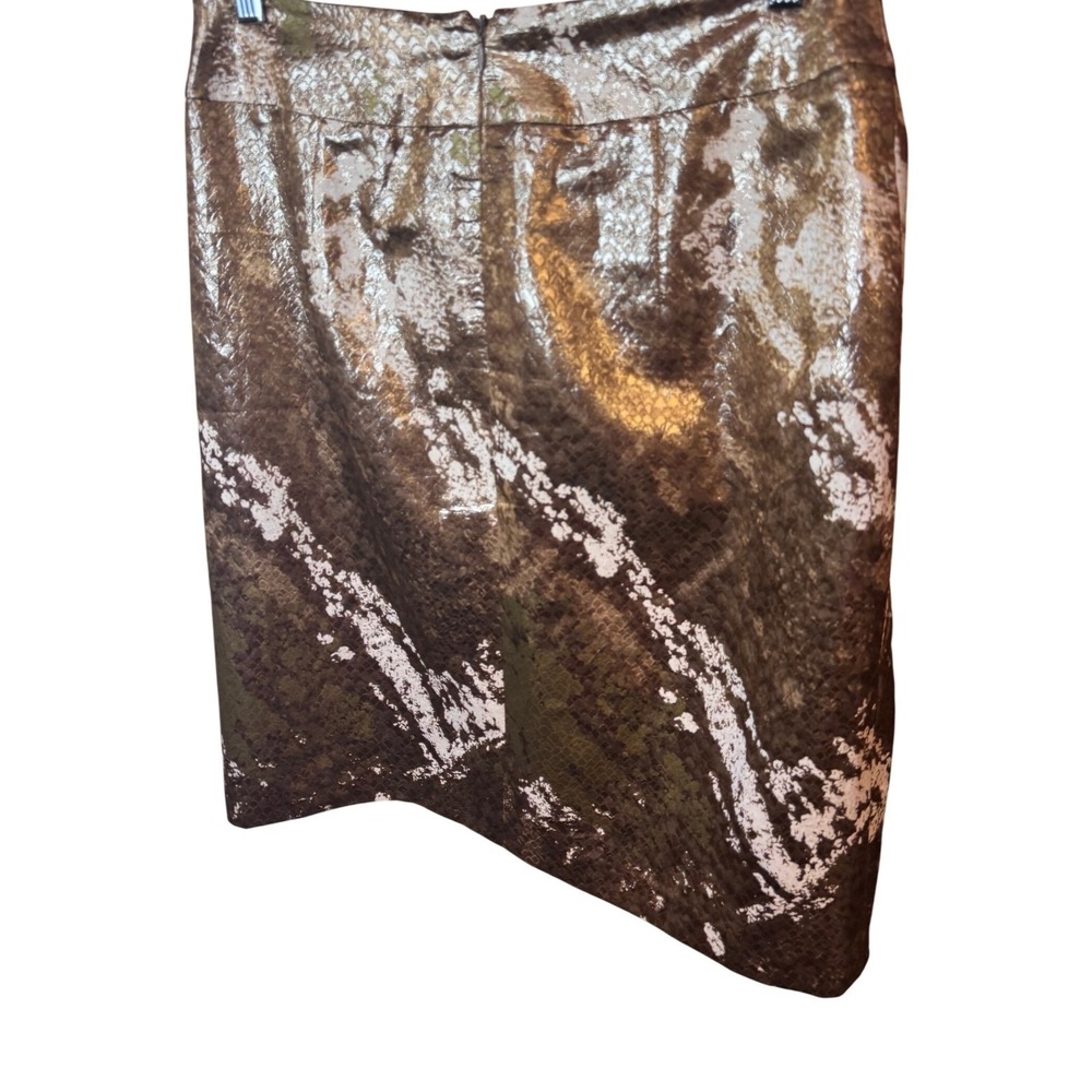 SALE Per Se Skirt by Carlisle Gold Metallic Silk Brocade Skirt Size 4 Holiday